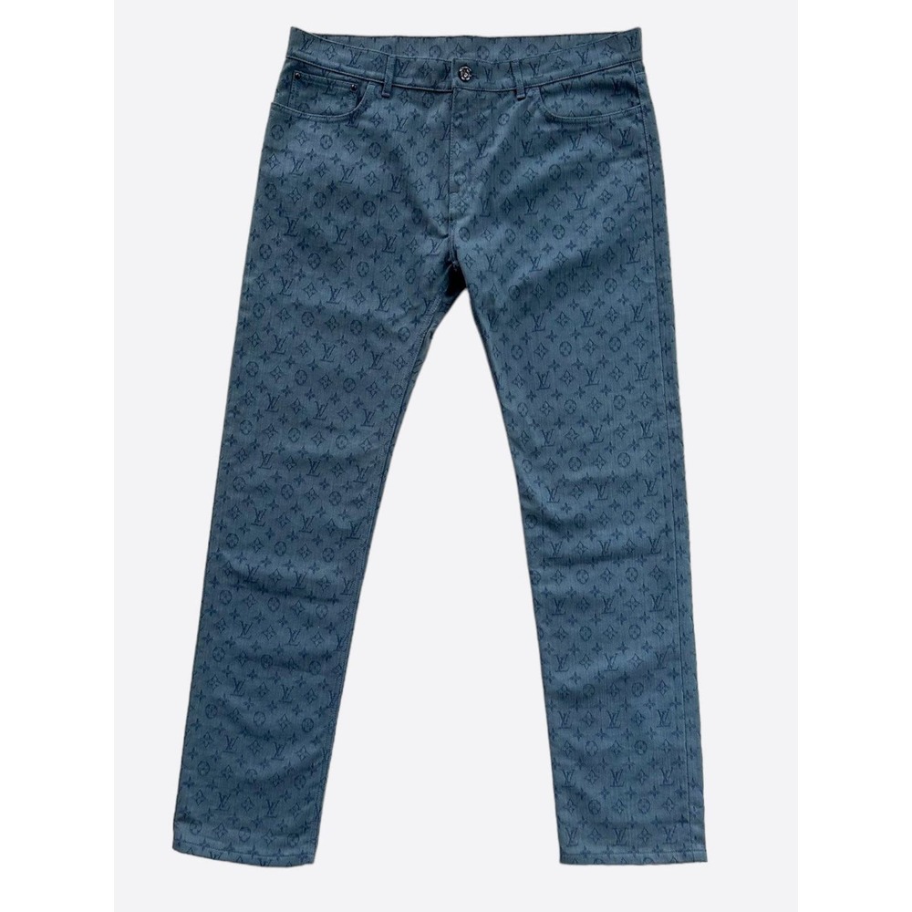 Louis Vuitton Blue Monogram Slim Jeans
